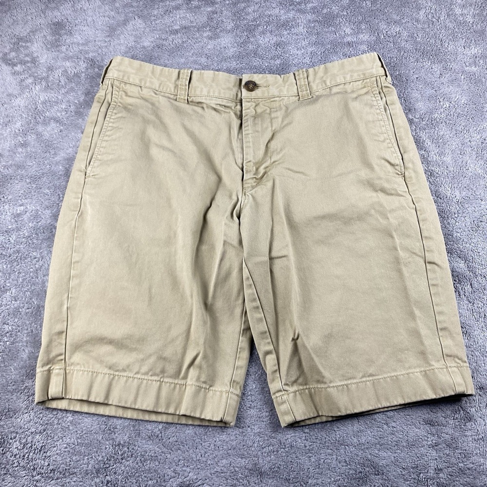 J Crew Rivington Chino Shorts Mens 33W Beige Mid Rise